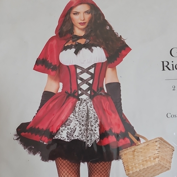 Leg Avenue Red and Black Gothic Costume - Picture 3 of 4